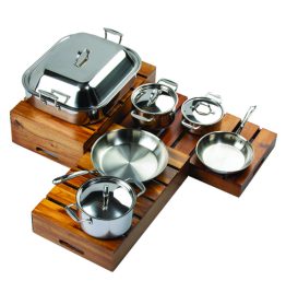 Vollrath 3822 Deluxe 7-Piece Optio Cookware Set, Stainless Steel